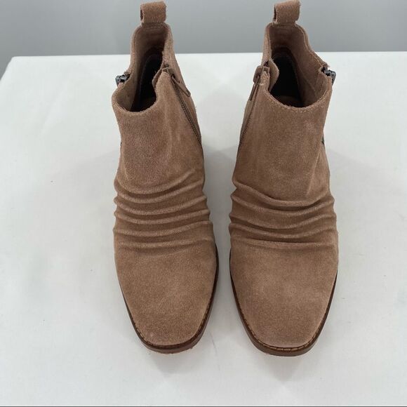 SOLE SOCIETY Suede Tan Ankle Boots - Picture 5 of 11